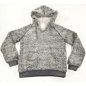 Altar'd State Stand Out for Good Sherpa Hoodie Cozy Gorpcore Y2K Gray Women's S